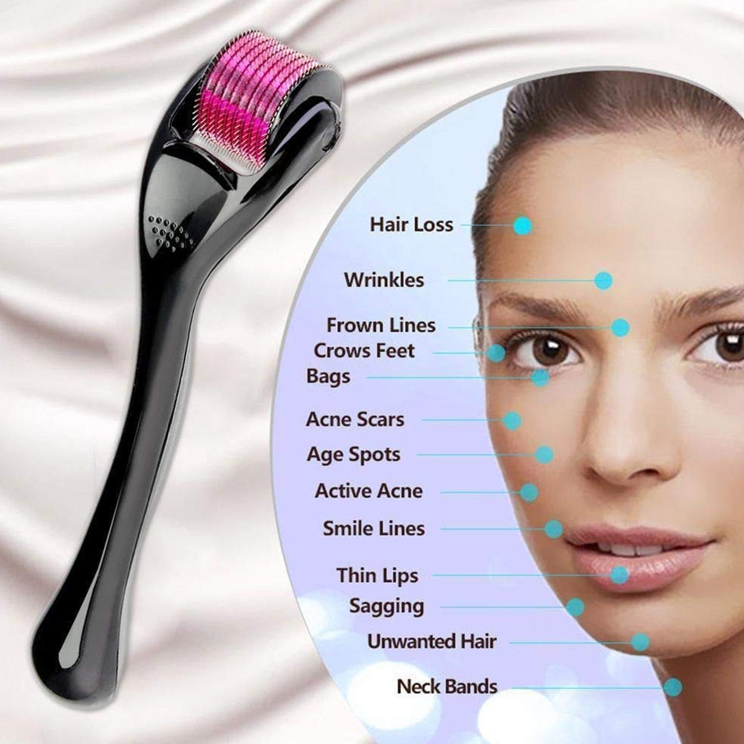 6601 Derma Roller Anti Ageing and Facial Scrubs & Polishes Scar Removal Hair Regrowth (0.75mm) 6601 Derma Roller Anti Ageing and Facial Scrubs & Polishes Scar Removal Hair Regrowth (0.75mm)